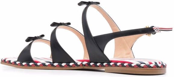 Thom Browne three-bow slingback sandals Black