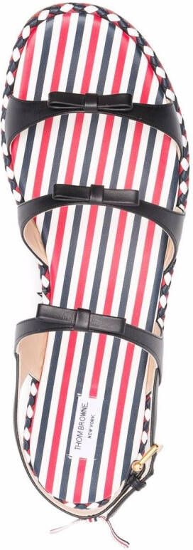 Thom Browne three-bow slingback sandals Black