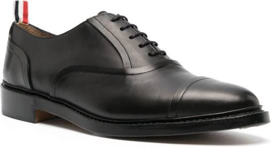 Thom Browne toecap leather Oxford shoes Black