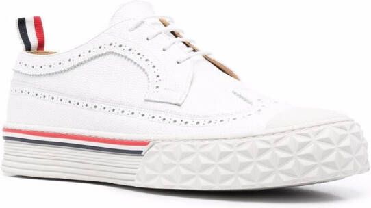 Thom Browne tonal brogue sneakers White