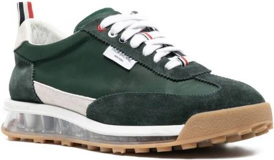 Thom Browne translucent-sole leather sneakers Green