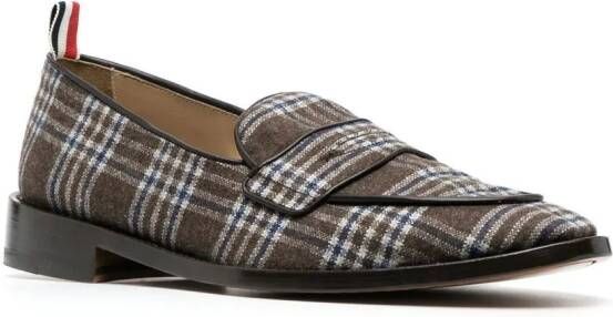 Thom Browne Varsity check penny loafers