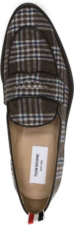 Thom Browne Varsity check penny loafers