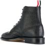 Thom Browne Wingtip Brogue Boot With Leather Sole In Black Pebble Grain - Thumbnail 3