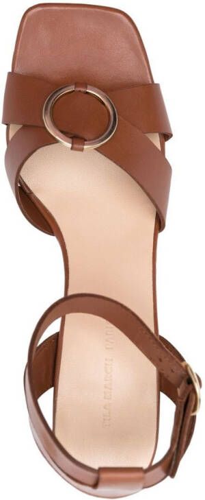Tila March 98mm block-heel sandals Brown