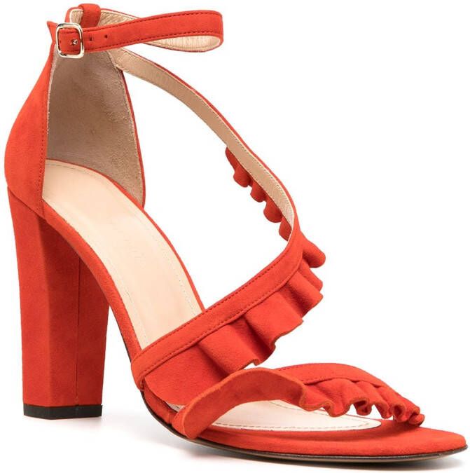 Tila March Almeria ruffle sandals Red