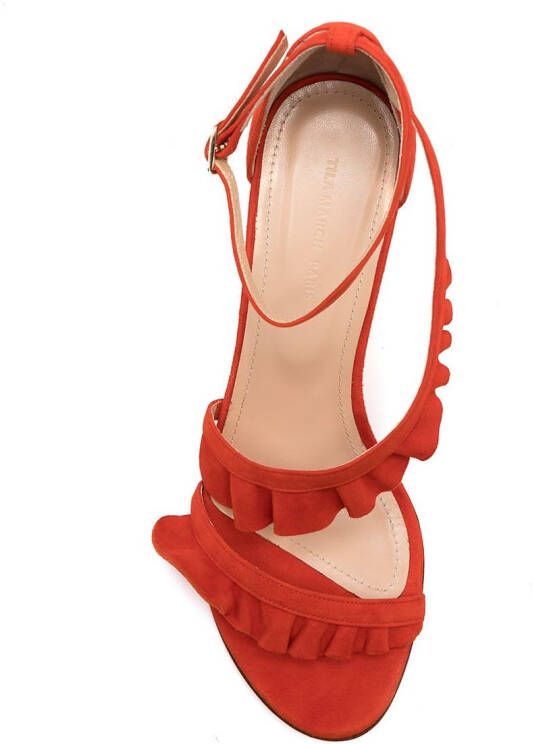 Tila March Almeria ruffle sandals Red