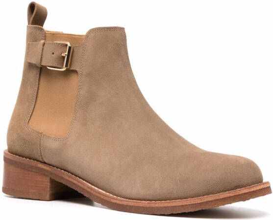 Tila March buckled leather ankle boots Neutrals