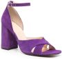 Tila March Gabrielle suede buckled sandals Purple - Thumbnail 2