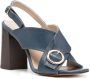 Tila March Galice leather slingback sandals Blue - Thumbnail 2