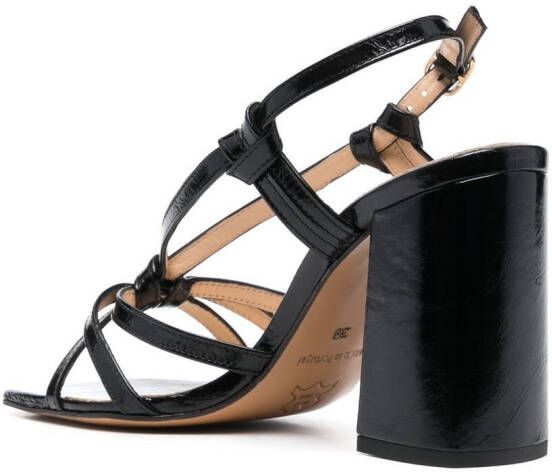 Tila March Noeud leather 100mm sandals Black