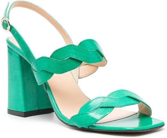 Tila March Rhea 95mm block heel sandals Green