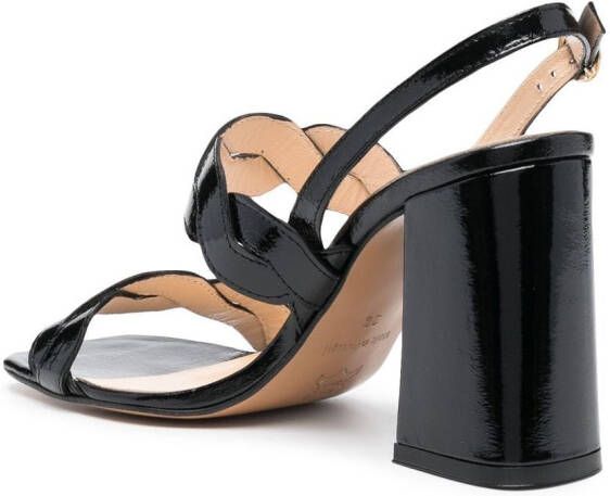Tila March Rhea braided 100mm block-heel sandals Black