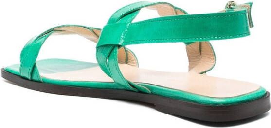 Tila March Rhea braided sandals Green