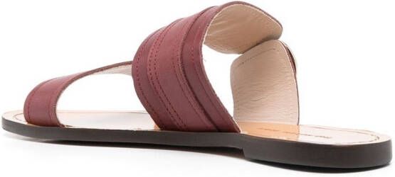 Tila March slip-on leather sandals Red