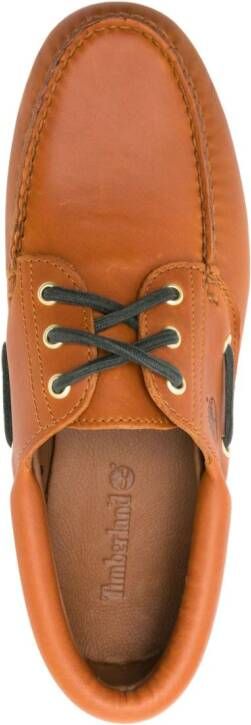 Timberland 3-Eye leather boat shoes Brown