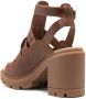 Timberland 95mm logo-debossed leather sandals Brown - Thumbnail 3