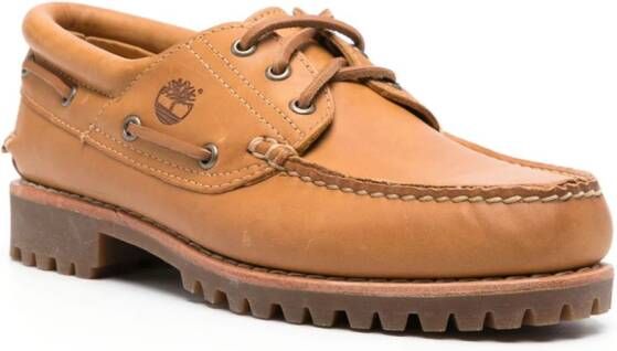 Timberland Authentics 3 Eye leather boat shoes Brown