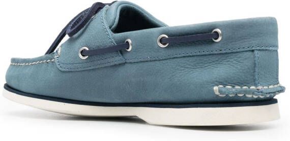 Timberland calf-leather boat shoes Blue