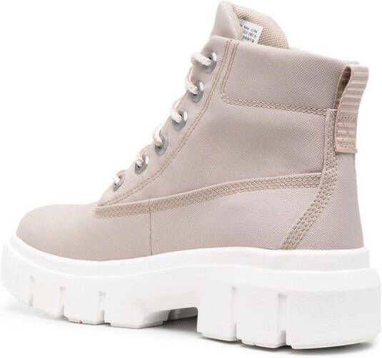 Timberland embroidered-logo ankle boots Neutrals