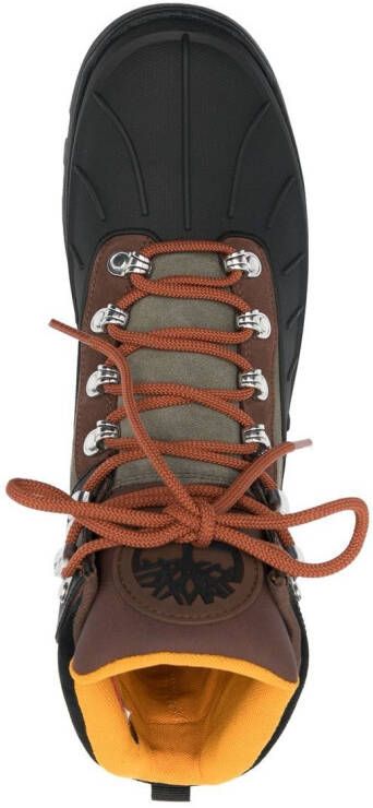 Timberland panelled lace-up boots Green