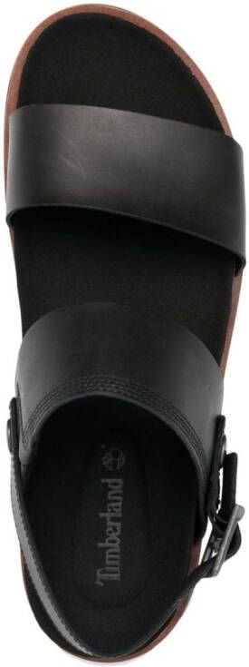 Timberland slingback leather sandals Black
