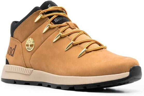 Timberland Sprint Trekker debossed-logo lace-up ankle boots Neutrals