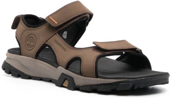Timberland touch-strap leather sandals Brown