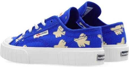 Tiny Cottons x Superga Doves-print cotton sneakers Blue