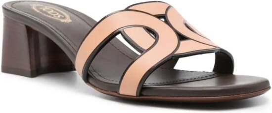 Tod's 55mm leather sandals Neutrals