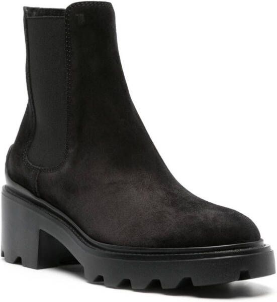 Tod's 60mm suede Chelsea boots Black