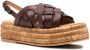 Tod's 60mm woven leather espadrilles Brown - Thumbnail 2