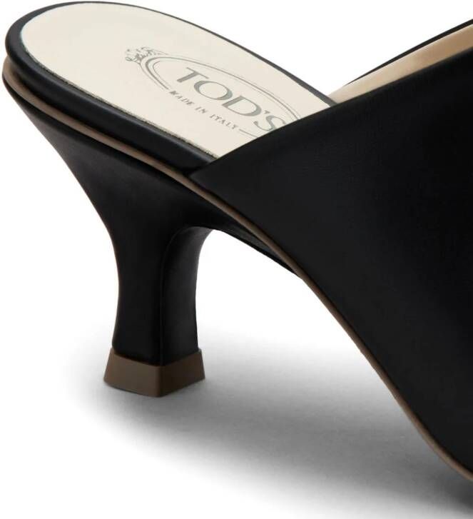 Tod's 65 leather mules Black