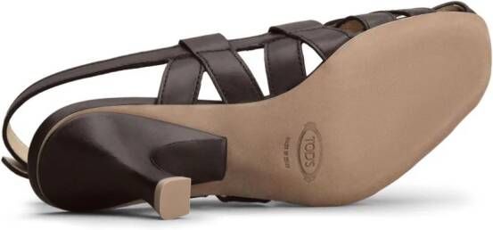 Tod's 65mm slingback leather pumps Brown