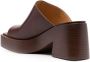 Tod's 80mm leather platform mules Brown - Thumbnail 3