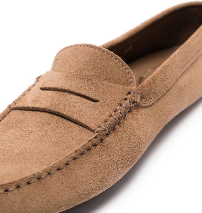 Tod's almond toe loafers Brown