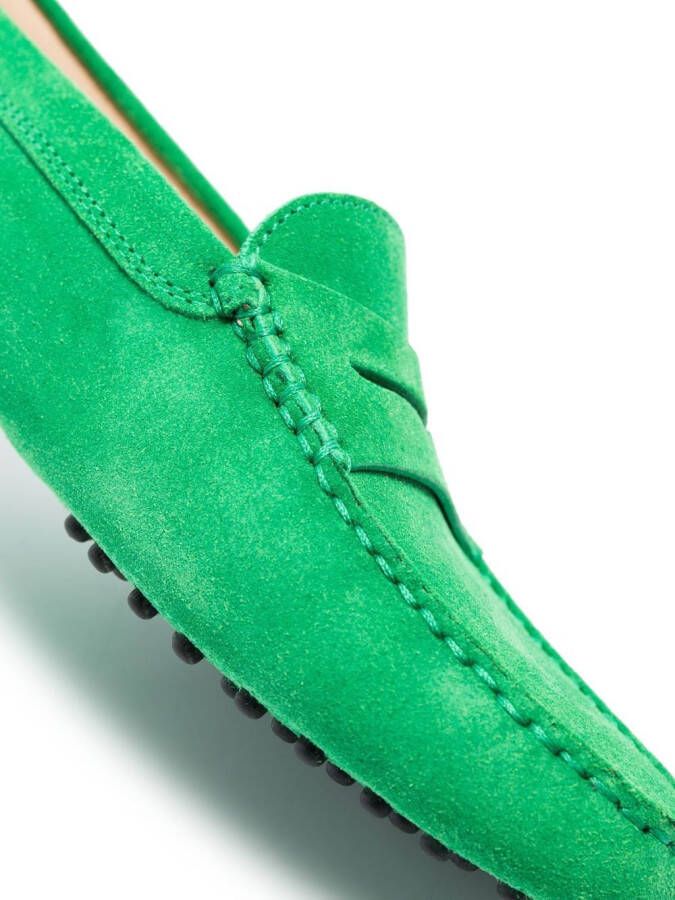 Tod's almond toe loafers Green