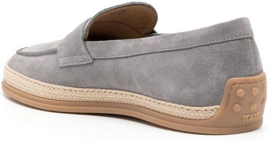 Tod's almond-toe loafers Grey