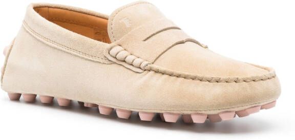 Tod's almond-toe loafers Neutrals