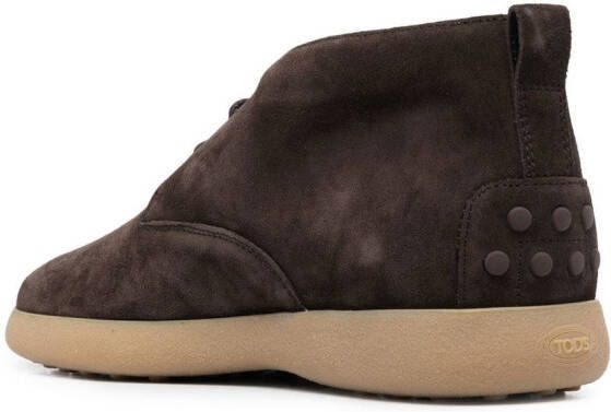 Tod's ankle lace-up fastening boots Brown