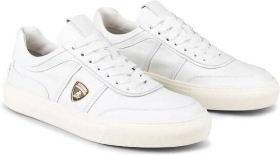Tod's Automobili Lamborghini panelled lace-up leather sneakers White