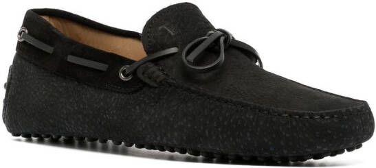 Tod's bow-detail leather loafers Black