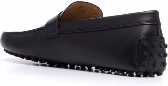 Tod's buckle-detail leather loafers Black