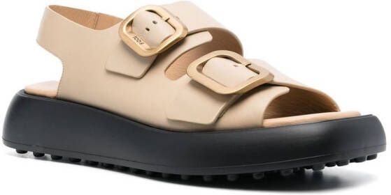 Tod's buckle-strap open-toe sandals Neutrals