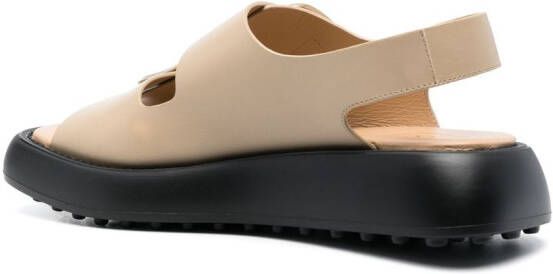 Tod's buckle-strap open-toe sandals Neutrals