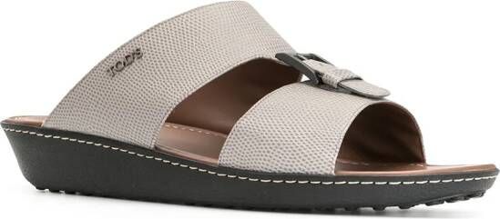 Tod's buckled cut-out sandals Grey