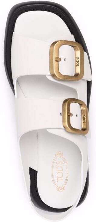 Tod's buckled leather sandals White