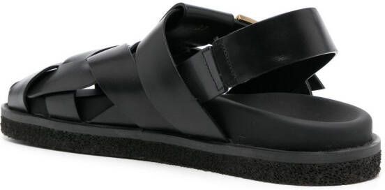 Tod's caged leather sandals Black