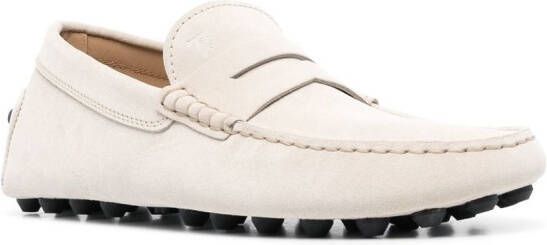 Tod's calf-suede loafers Neutrals