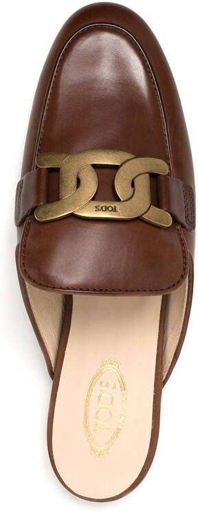Tod's chain-detail mules Brown